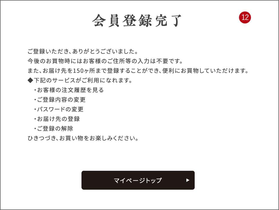 会員登録フォームの入力例4